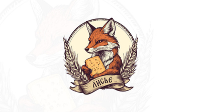 Cheese fox logo fox logo logo logo cheese logo detailed logo gravure logo minimal logo vintage logotype