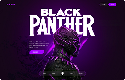 Black Panther Mockup black panther branding design graphic design logo marvel mockup panther superhero typography ui ui ux user interface ux website