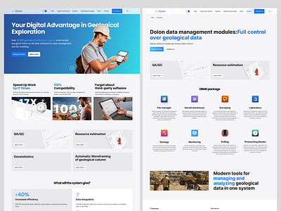 Dolon GIS corporate site design landing page ui web