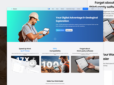 Dolon GIS landing page design landing page ui web