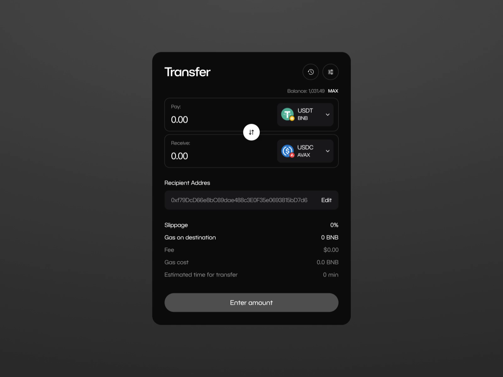 Example of UI animation - swap