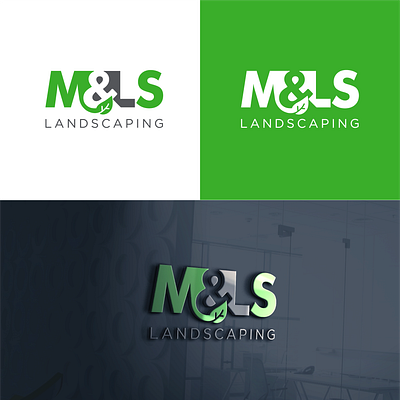 Negative Space Landscape Logo flat landscape landscape company landscape company logo lawn lawn logo lettermark minimal modern mowing negative space negative space logo design