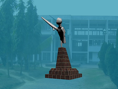 Sangsaptak Design, Jahangirnagar University 3d model jahangirnagar university ju model