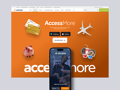 Access More - Access Bank PLC access bank africa african animation branding design graphic design landing page mobile apps nigeria nigerian ui uidesign uiux ux website