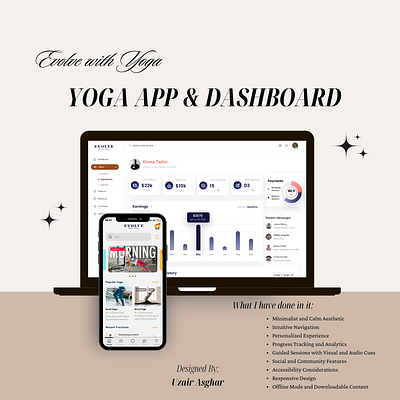 Yoga App & Dashboard Design graphic design ui yoga app yoga dashboard