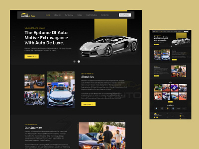 Car Website Design car creative dark gold landing page responsive ui ux website