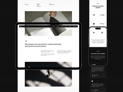 Minimal Portfolio #2 blog cms concept design editorial landing page minimal minimalist modern portfolio ui ux web web design webdesign website