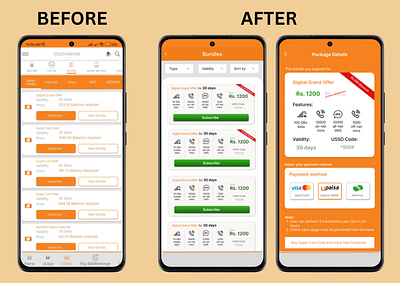 myUfone App Bundles- Audit & Redesign graphic design ui