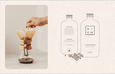 Brew Together | branding bottle pacakging brand guideline branding cafe branding coffee cafe coffee shop graphic design instagram post social media post