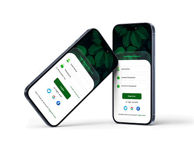 Plant Ordering Application design effects figma glass glassmorphism login register ui ux