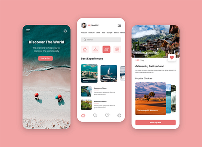 Travel App UI Design app appdesign appuidesign branding design travelapp ui uidesign ux