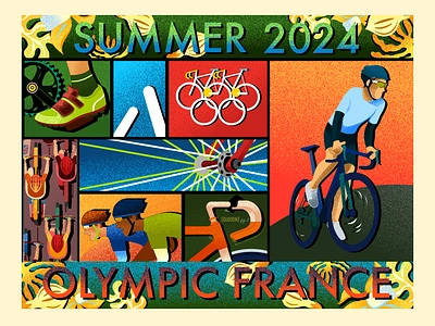 Cycling Road - Summer Olympic Illustration cycling illustration cycling road show digital illustration games illustration olympics olympics illustration sport sport illustration summer summer illustration summer olympics vector illustration