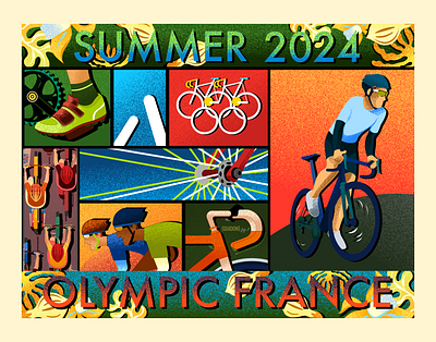 Cycling Road - Summer Olympic Illustration cycling illustration cycling road show digital illustration games illustration olympics olympics illustration sport sport illustration summer summer illustration summer olympics vector illustration