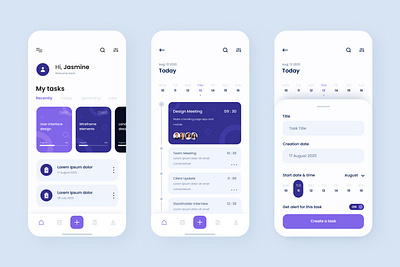 Task Management App UI Design app appdesign appuidesign branding design illustration logo taskapp taskappui taskmanagement ui uidesign ux