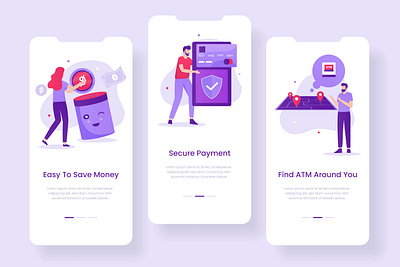 Mobile Banking App Onboarding app appdesign appuidesign banking branding design illustration logo onboarding onboarding screen ui uidesign ux