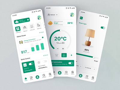 Smart House - Mobile App design illustration landinngpage mobile app mobile app design mobile design mobile ui ui uidesign webdesign