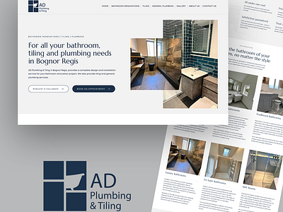 Plumbing & Tiling Website logo logo design plumbing tiling web design website design