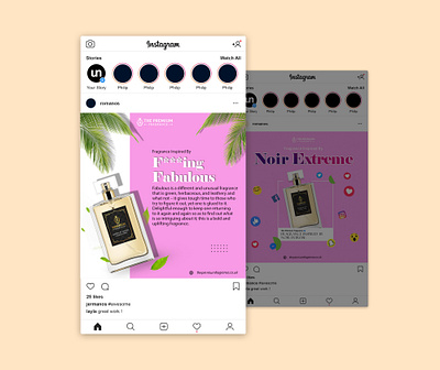 Premium Fragrance Social Media Post advertising branding creative design design fragrance post graphic design illustration instagrm post perfume post social media post