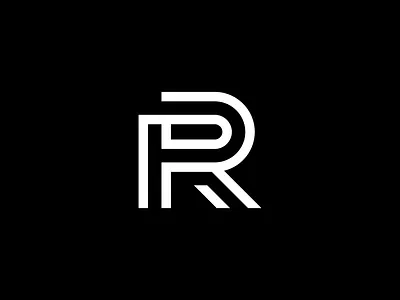 Initials Letter RP Monogram Minimalist Logo branding design font graphic design illustration initial initials letter letter p letter r lettering letters logo logo design minimalist modern monogram p r simple