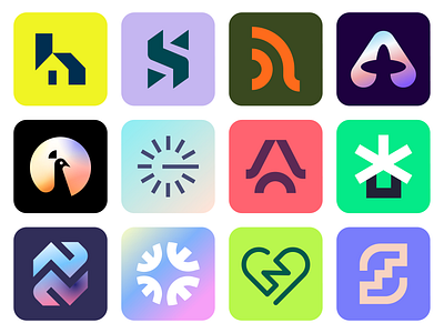 Logo Store ai technology app icon brand identity branding education fintech futuristic gradient graphic design heart step star home letter h p n a s e logo logo marks logo sale monogram real estate saas visual identity web app