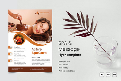 SPA & Message Flyer Template Design beauty salon beauty salon design brochure business flyer corporate flyer flyer design flyer template flyers massage salon salon booking salons services store template design