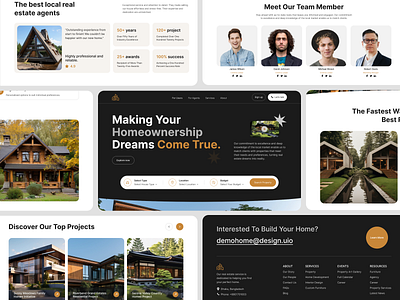 Real Estate Landing Page Design design excellent website design figma template figma uiux framer template landing page design modern website design real estate real estate landing page design real estate website design webflow template website design website designer