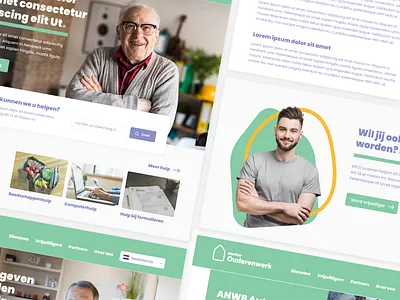 Webdesign Sterker Ouderenwerk branding ui webdesign