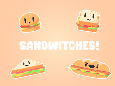 Cute Sandwitch Stickers design illustration sticker