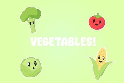 Cute Vegetable Stickers design illustration sticker