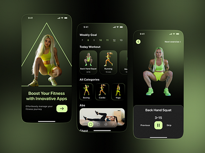 Fitness Apps Design app intrerface designer designinspiration fitness ui graphic design gym app health app minimal design mobile app design premium app design premum design ui design ux design