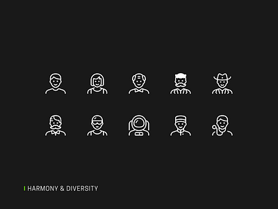 Character Avatar Icons avatar character design flat icons illustration illustrator logo minimal people streamline ui vector web