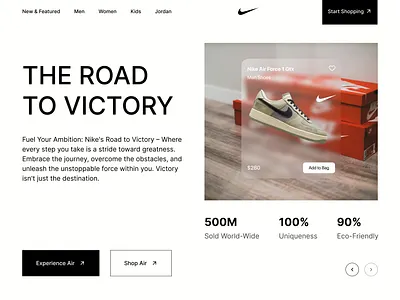 Hero Section 101 design herosection landingpage nike nikessneakers nikessportswear productdesign ui uiux uiuxdesign ux