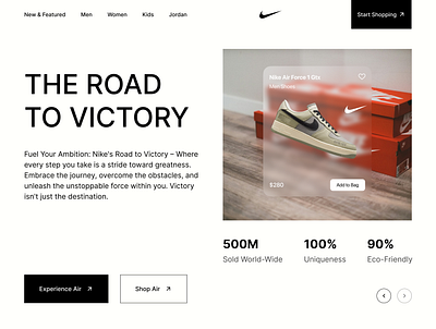 Hero Section 101 design herosection landingpage nike nikessneakers nikessportswear productdesign ui uiux uiuxdesign ux