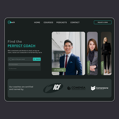 Coach Website Design coachwebsite figma landingpage ui uidesign webdesign website websitedesign