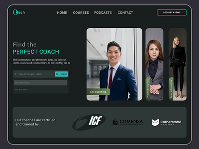 Coach Website Design coachwebsite figma landingpage ui uidesign webdesign website websitedesign