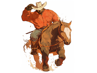 Grizzly Bear Cowboy Character ai art ai generated character concept art creative ai creature digital illustration illustration innovative art man texas