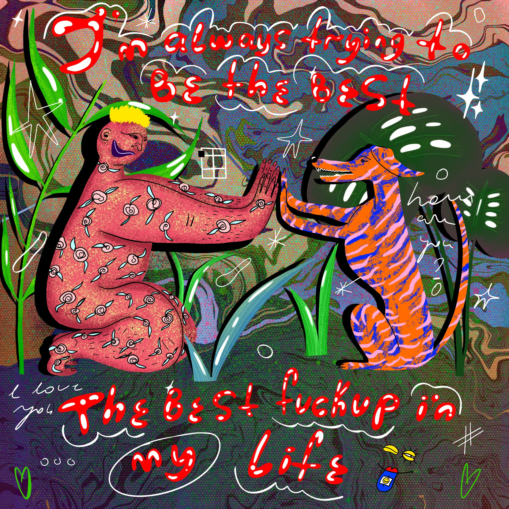 Always champion 2dillustration abstract abstract illustration affirmation digitalart digitalartist joyful love procreate psychology selflove surrealism textures