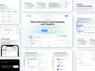 TravelPro: Travel Expense Management Web UI Design branding design graphic design illustration typography ui ux web