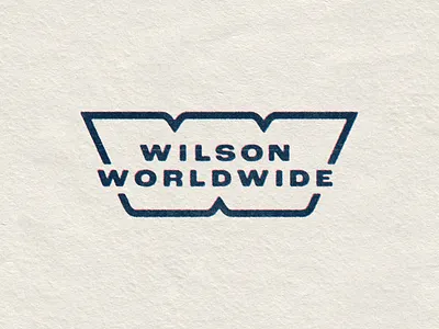 Wilson Worldwide • Logo Concept colour concept grunge logo production screen printing television tv w worldwide