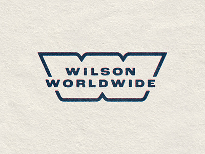 Wilson Worldwide • Logo Concept colour concept grunge logo production screen printing television tv w worldwide