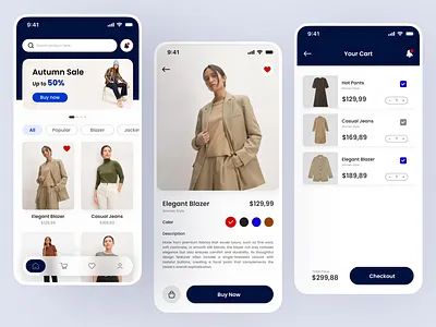 Women's Fashion App Design clothingappdesign ecommerce ecommerceappdesign fashionapp fashionstoreappdesign figma mobileappdesign ui uiuxdesign ux