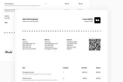 Minimalistic Invoice - vol.1 bold icon business creative shapes figma freelance illustration invoice marketing asset print scribbble