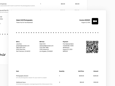 Minimalistic Invoice - vol.1 bold icon business creative shapes figma freelance illustration invoice marketing asset print scribbble