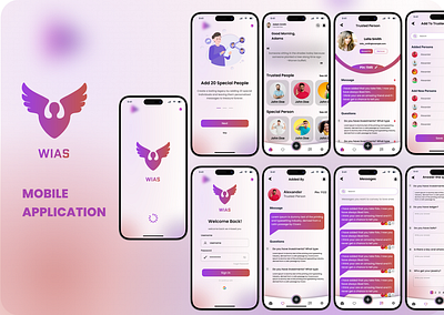 WIAS Mobile Application Design. graphic design ui