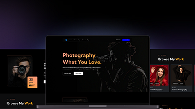 Landing PAge Design design figma landing page photography portfolio ui user interface design ux web desogn website