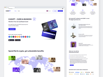 CASHFT crypto design logo minimal ui uiux web website