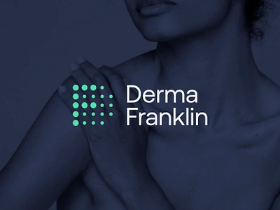 Dermatology Clinic Identity d derma dermatology dots f icon logo mark monogram symbol