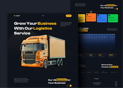 Logistics Landing Page Design design figma ui ux