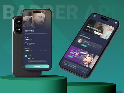 Barber App - UI UX Design app app design barber app branding design saloon app ui ui ux