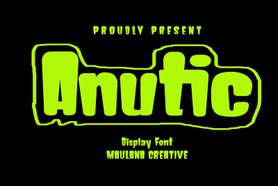 Anutic Display Font animation branding design font fonts graphic design logo nostalgic